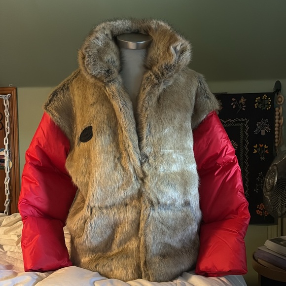 Alphastyle Other - AlphaStyle Red, Blue, White and Golden with Faux Fur Goose Down Jacket Brand New